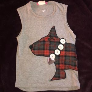 Grey Yorkie dog top (very flattering on )